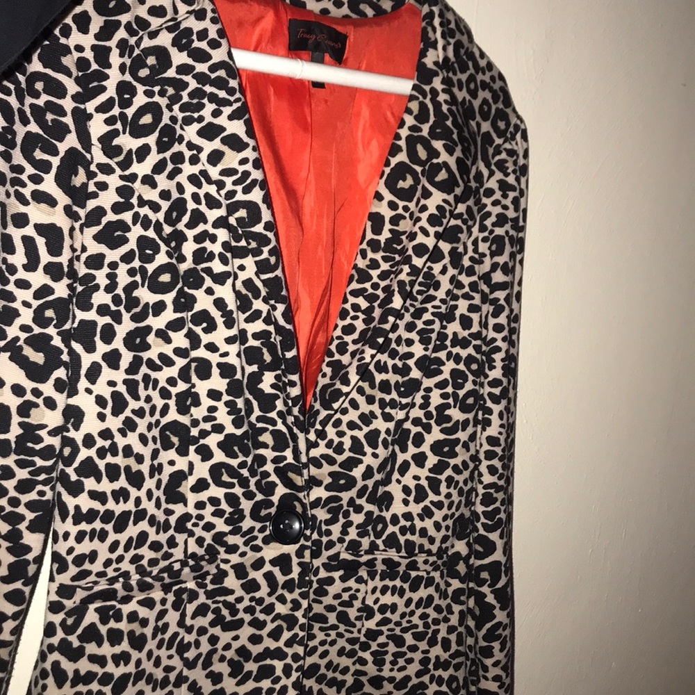 Cheetah print blazer